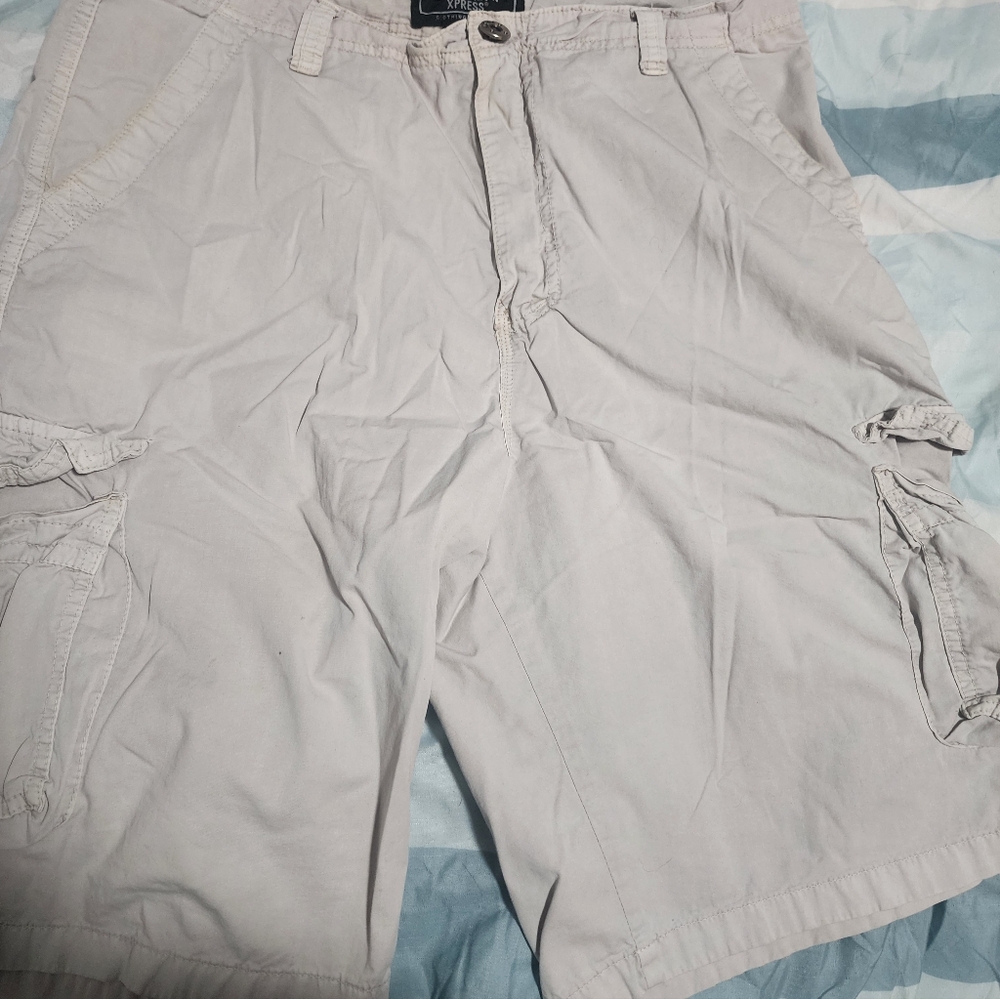 Khaki Cargo Shorts for Men